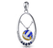 Free-Flowing Volleyball Pendant